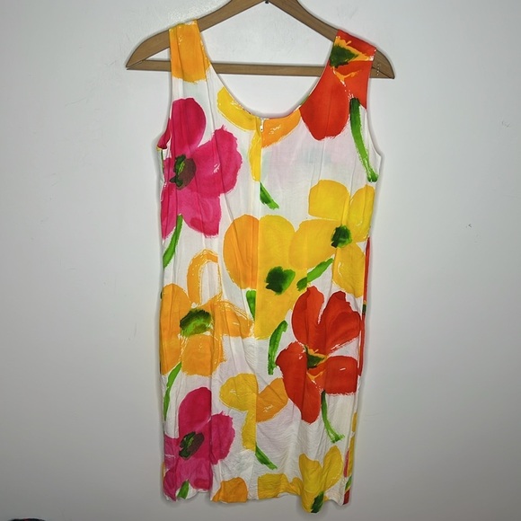 Jams World Floral Tank Dress M Bright Tropical Hibiscus Print Made in Hawaii - Picture 6 of 11